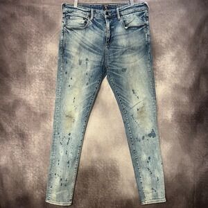 PRPS Men's Jeans  Stretch  Skinny Fit Distressed 34x31 Indigo